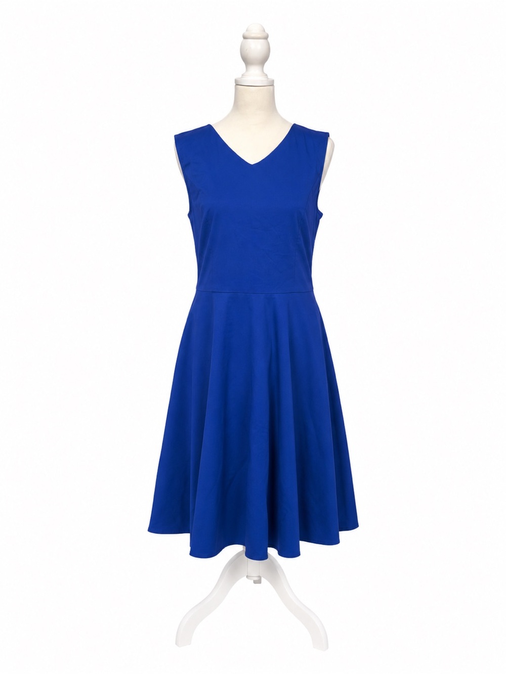 Sleeveless V-Neck Midi Dress in Royal Blue